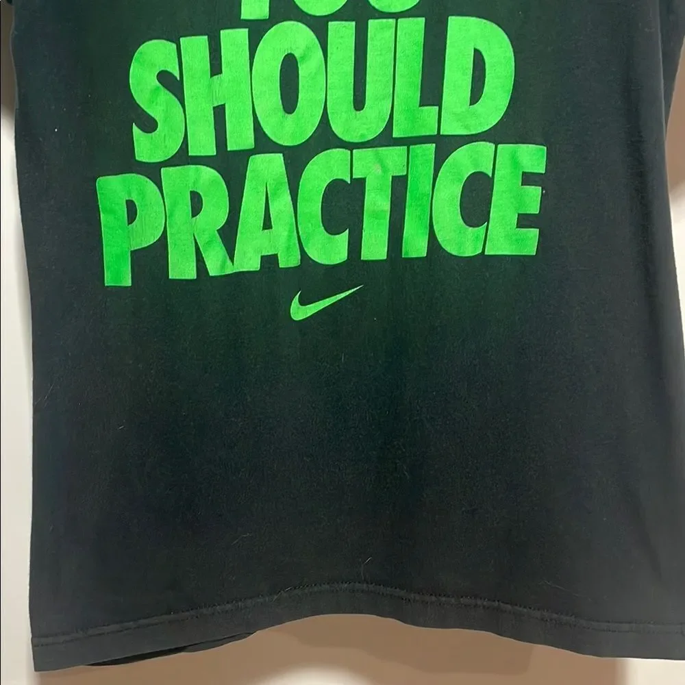 Nike Black and Green Short Sleeve Tee Bold Graphic